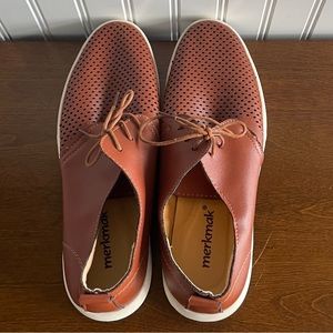 Merkmak Brown Soft Leather Lace Up Loafers Men’s Size 12